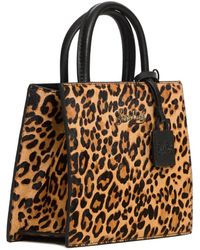 Mc2 Saint Barth - Leopardenmuster Leder Shopper Handtasche - Lyst