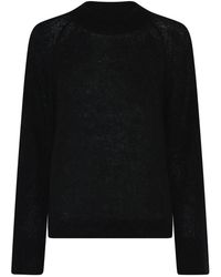 Bruuns Bazaar - Truien & Vesten ,Zwart ,Fluffy Bbama Knit - Lyst