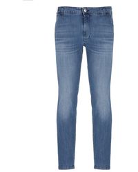 Entre Amis - Jeans in denim blu con passanti per cintura - Lyst