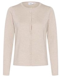 Saint Tropez - Grau melange strickjacke - Lyst