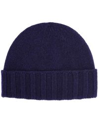 Drumohr - Accessoires ,Blauw ,Kasjmier Cuffia - Lyst