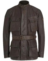 Belstaff - Legacy Trialmaster Panther Leather Jacket Antique - Lyst