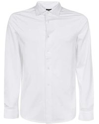 Emporio Armani - Camicia bianca sofisticata per uomo - Lyst