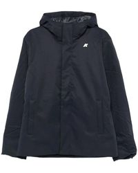 K-Way - Jassen ,Zwart ,Polyester Jacko Gewatteerde Jas Met Capuchon - Lyst