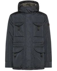 Peuterey - Jassen ,Blauw ,Polyester Shimmering Taffeta Field Jacket - Lyst