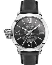 Thomas Sabo - Accessoires ,Zwart ,Rebel With Karma 46 Mm Leren Armband Wa 0295-218-203-46 Mm - Lyst