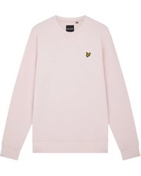 Lyle & Scott - Sudara cuello la tripulación rosa claro - Lyst