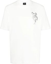 Paul Smith - Es T-Shirt mit Hasen-Print aus Bio-Baumwolle - Lyst
