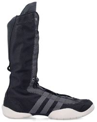 Y-3 - Schwarze sneakers mit mesh und leder - Lyst