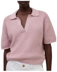 Ecoalf - Truien & Vesten ,Roze ,Anna V-Hals Trui - Lyst