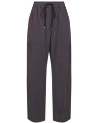 Studio Nicholson - Bruine Elastische Broek Met Zakken - Lyst