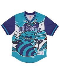 Mitchell & Ness - Fitness ,Veelkleurig ,Polyester Nba Jumbotron Mesh V-Hals Jersey - Lyst