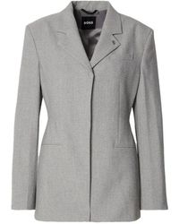 HUGO - Jassen ,Grijs ,Wol 50554946 Blazer - Lyst