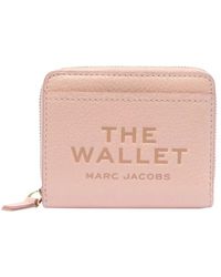 Marc Jacobs - Rosa leder geldbörse mit geprägtem logo - Lyst