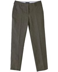 Paul Smith - Broeken ,Groen ,Linnen Pantalone Pinces Lino - Lyst