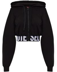 DIESEL - Hoodies & Sweatvesten ,Zwart ,Katoen Nika-D-Pop Sweatshirt - Lyst