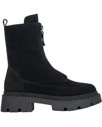 ESTRO - Schwarze Damen-Stiefeletten Aus Italienischem Echtem Veloursleder Mit Leichter Isolierung - Lyst