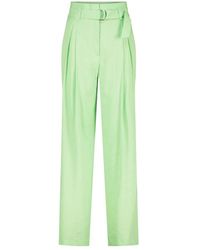 Marc Cain - High-Waist Linnen Broek Met Wijde Pijpen - Lyst