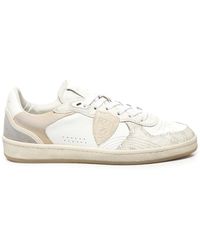 Philippe Model - Weiße Sneakers Mit Wildleder-Details - Lyst