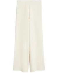 Max Mara - Broeken ,Wit ,Viscose Crêpe Knit Broek - Lyst