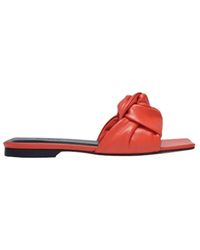 BY FAR - Lima Sandals In Red Smooth Leather - Lyst