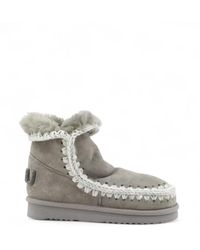 Mou - Schoenen ,Grijs ,Leer Eskimo 18 Glitter Logo - Lyst