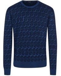 DSquared² - Blauwe Trui &Amp; Vest - Lyst