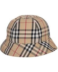 Burberry - House-check bucket hat - Lyst