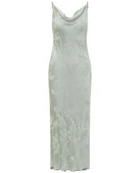 Calvin Klein - Viscose Jacquard Maxi Slip Dress - Lyst