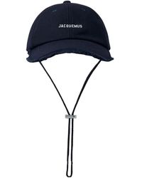 Jacquemus - Accessoires ,Blauw ,Baseball Cap Met Logo Motif - Lyst