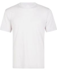 Eleventy - Baumwoll- und seiden-rundhals-t-shirt - Lyst