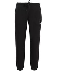 Moncler - Broeken ,Zwart ,Katoen Broek Met Logo - Lyst