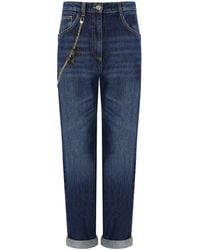 Elisabetta Franchi - Cropped Jeans - Lyst