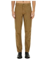Aspesi - Broeken ,Bruin ,Katoen Straight-Leg Chino Broeken - Lyst