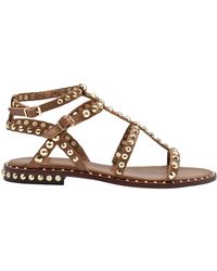 Ash - Schoenen ,Bruin ,Leer Precious Studded Flat Sandal - Lyst