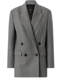 Pinko - Double-Breasted Wool Blend Jacket - Lyst