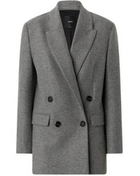 Pinko - Double-Breasted Wool Blend Jacket - Lyst