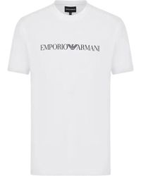 Emporio Armani - Rundhals logo t-shirt - Lyst