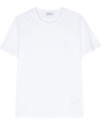 Dondup - Tops ,Wit ,Katoen Regular-Fit T-Shirt Met Ronde Hals Van Jersey - Lyst