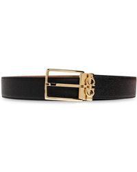 Ferragamo - Accessoires ,Zwart ,Leer Double Adjus Leren Riem - Lyst