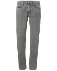 Incotex - Jeans ,Grijs ,Katoen Five-Pocket Broek - Lyst