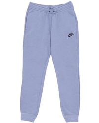 Nike - Fitness ,Blauw ,Katoen Essential Fleece Trainingsbroeken - Lyst
