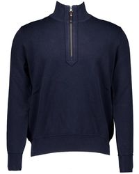 Parajumpers - Hoodies & Sweatvesten ,Blauw ,Katoen Basic Scoe Half-Zip Sweater - Lyst