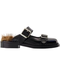 Simone Rocha - Schoenen ,Zwart ,Leer Mary Janes Met Gesp - Lyst