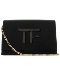 Tom Ford - Tassen ,Zwart ,Satijn Stijlvolle Schoudertas - Lyst