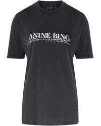 Anine Bing - Vintage doodle walker tee negro - Lyst