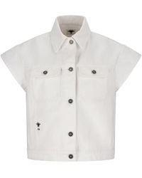 Dior - Overhemden ,Wit ,Denim Jacket - Lyst