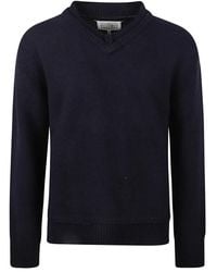 Maison Margiela - V-Neck Knitwear - Lyst