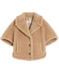 Max Mara - Boxy-Fit Alpaca En Kasjmier Teddy Cape - Lyst