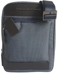 Piquadro - Blau Verstellbare Umhängetasche Für Männer - Lyst